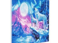 "Wolves & Northern Lights" Framed Crystal Art Kit, 40 x 50cm