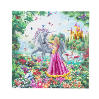 "The Princess & The Unicorn " Framed Crystal Art Kit 30 x 30cm (Medium)